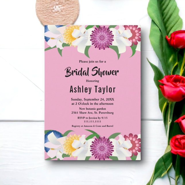 Möhippa för modern Blommigt i Land vid  Rosan Inbjudningar (Skapare uppladdad)