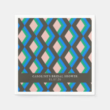 Möhippa för modern Geometric Blue Grönt Anpassning