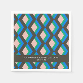 Möhippa för modern Geometric Blue Grönt Anpassning Pappersservett