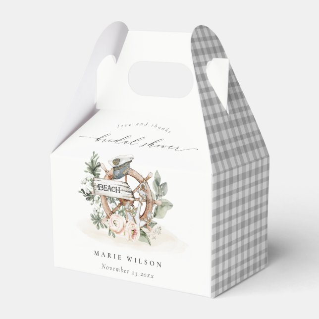 Möhippa för Nautisk ankarhjulsblad, Blommigt Presentaskar (Framsidan Sidan)