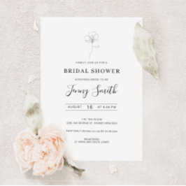 Möhippa för påvisad hand plockade-blomma inbjudningar