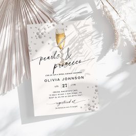 Möhippa för Pearls & Prosecco-Elegant Inbjudningar