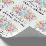 Möhippa för personlig Blommigt Figursätta Papper  Presentpapper<br><div class="desc">Lägg till lite elegans och personlig charm i dina möhippor med vår Papper för Personlig Möhippa Rosa Blommigt Wrapping . Denna utsökta papper är designad för att fira den vackra tillfället av en möhippa, med känsliga blommönster i vackra rosor som utstrålar romantik och sofistikering. Den pappra inslagningen visar vackra, invecklade...</div>