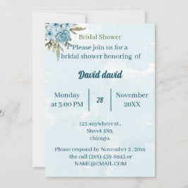 Möhippa för Personligen Blåblomma i elegant Inbjudningar