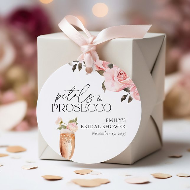 Möhippa för Petals- och Prosecco-Blommigt Gåvor Etiketter (Skapare uppladdad)