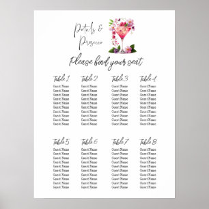 Möhippa för Petals- och Prosecco-Blommigt Poster