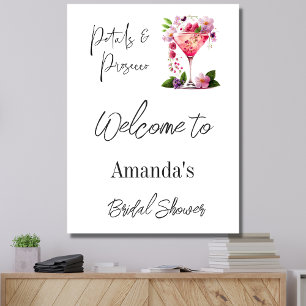 Möhippa för Petals- och Prosecco-Blommigt - spelda Poster