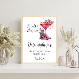 Möhippa för Petals- och Prosecco-Blommigt - spelda Poster
