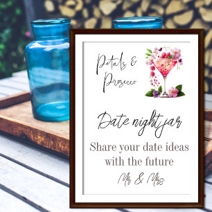 Möhippa för Petals- och Prosecco-Blommigt - spelda Poster