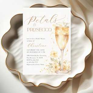 Möhippa för Petals och Proseccos Blommigt Inbjudningar