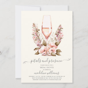 Möhippa för Petals och Proseccos Blommigt Inbjudningar