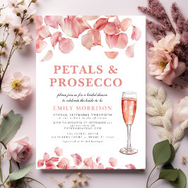 Möhippa för Petals & Prosecco Modern Rosa Blommigt Inbjudningar