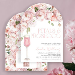 Möhippa för Petals & Prosecco QR-Rosa Inbjudningar