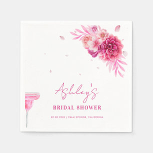 Möhippa för Petals & Prosecco Shock rosa Blommigt Pappersservett