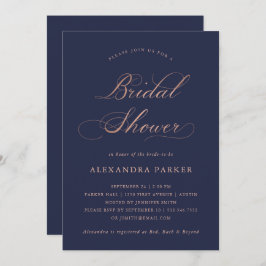 Möhippa för raffinerad Faux Ro Guld Calligraphy Inbjudningar