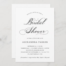 Möhippa för raffinerad svart och vit kalligrafi inbjudningar