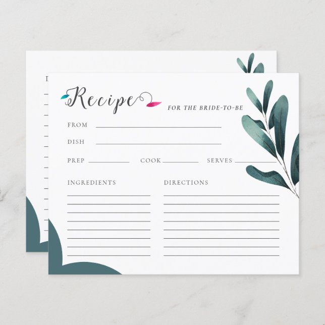 Möhippa för Recept för skogskalligrafi, Grönt,  (Fram/baksida)