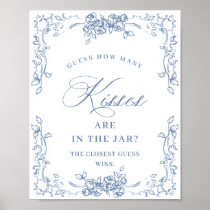 Möhippa för renaissance av  för blå Blommigt Poster