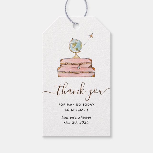 Möhippa för resväskor Tack Presentetikett (Framsidan)