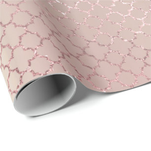 Möhippa för rodnad för Quatrefoil skina Glam ro Presentpapper