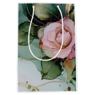 Möhippa för Romantic Rosa ros White Guld Blommigt