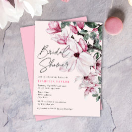 Möhippa för romsk Elegant med minimal Rosa Blommig Inbjudningar