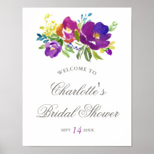 Möhippa för romsk violett Blommigt Poster