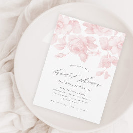 Möhippa för Rosa av elegant  Blommigt Magnetisk Inbjudningskort