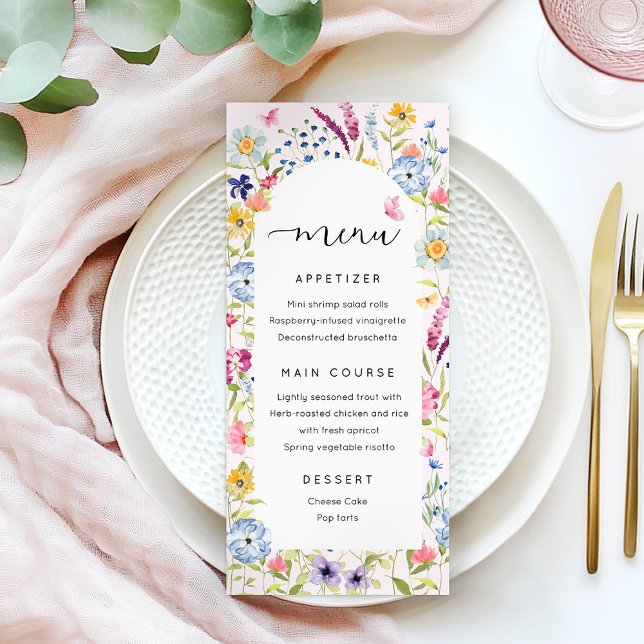 Möhippa för Rosa av elegant Blommigt Meny (Skapare uppladdad)