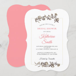 Möhippa för Rosa av för Vintage av klassisk Elega Inbjudningar