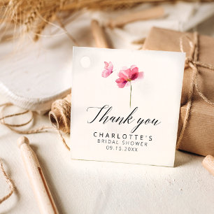 Möhippa för Rosa Blommigt av fjäril Gåvor Etiketter