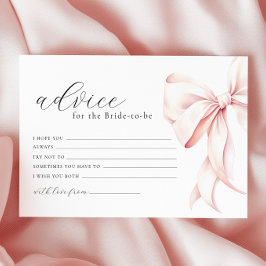 Möhippa för rosa Bow Advice Card Brevpapper