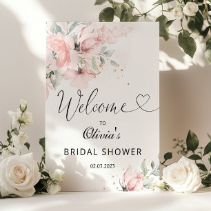 möhippa för rosa i blommigt välkomnas poster