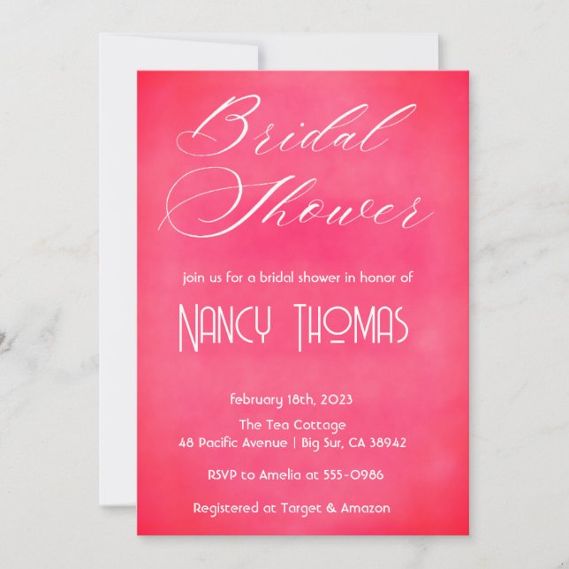 Möhippa för  Rosa Inbjudningar (Framsida)