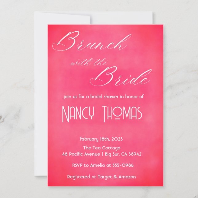 Möhippa för  Rosa Inbjudningar (Framsida)