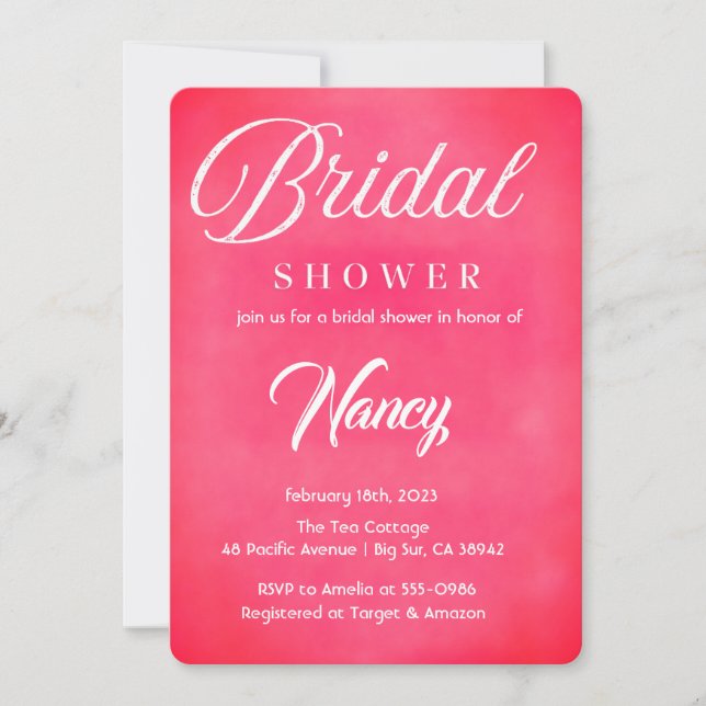 Möhippa för  Rosa Inbjudningar (Framsida)