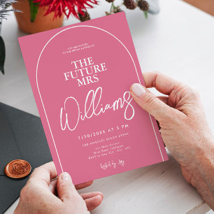 Möhippa för rosa minimalistisk Elegant Inbjudningar