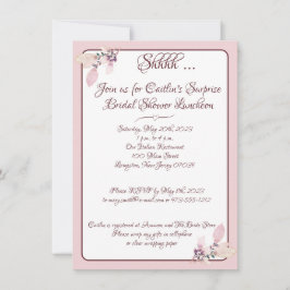 Möhippa för rosa och vit kontur inbjudningar