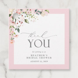 Möhippa för  Rosa VattenfärgsfärgBlommigt Gåvor Etiketter