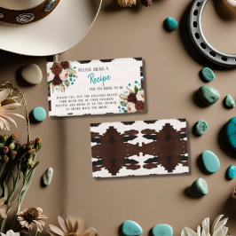 Möhippa för Rustic Blommigt Boho Recipe-begäran Tilläggskort