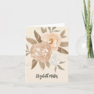 Möhippa för Rustic Fall Blommigt Anteckningskort