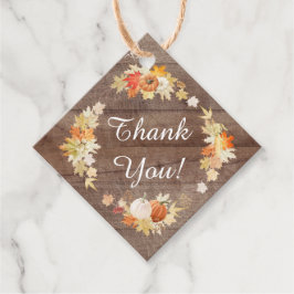 Möhippa för Rustic Höst löv Pumpkin Gåvor Etiketter