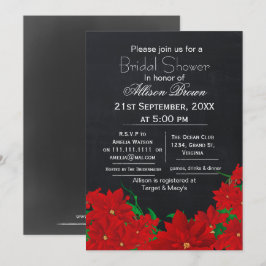 möhippa för schalkboard poinsettias vintertid inbjudningar