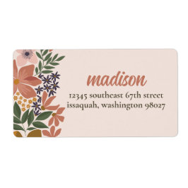 Möhippa för servergruppens Blommigt, adressetikett Fraktsedel