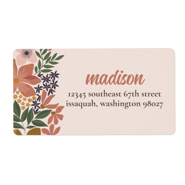 Möhippa för servergruppens Blommigt, adressetikett Fraktsedel (Framsidan)