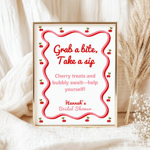 Möhippa för Snack bord Retro Cherry Poster