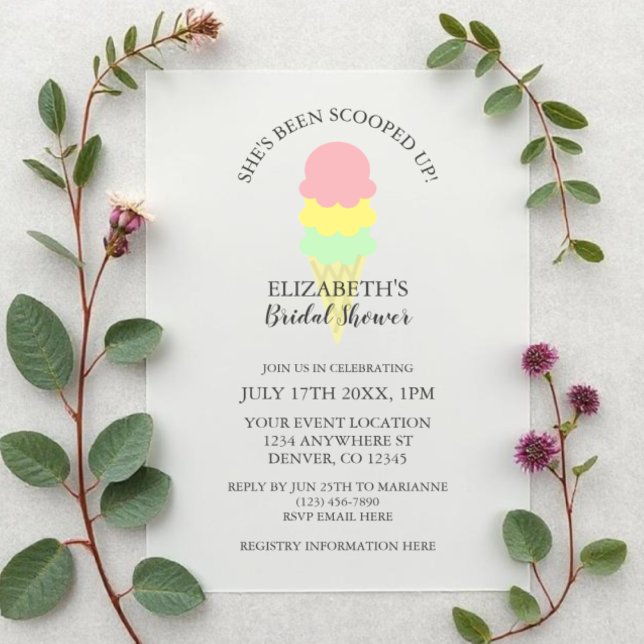 Möhippa för soppad iskräm inbjudningar (Skapare uppladdad)