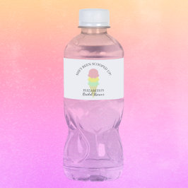 Möhippa för soppad iskräm vattenflaskor etikett