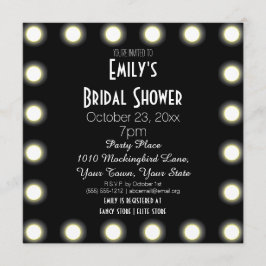 Möhippa för svart- & vitHollywood tema Inbjudningar