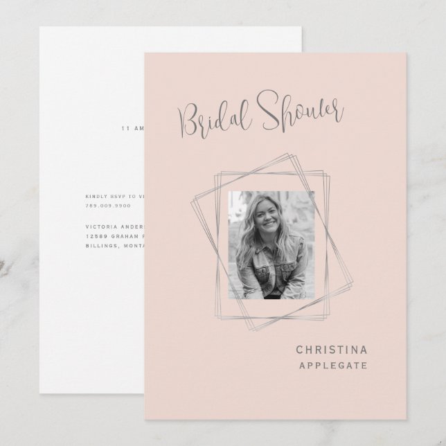  Möhippa för svartvitt foto Inbjudningar (Fram/baksida)